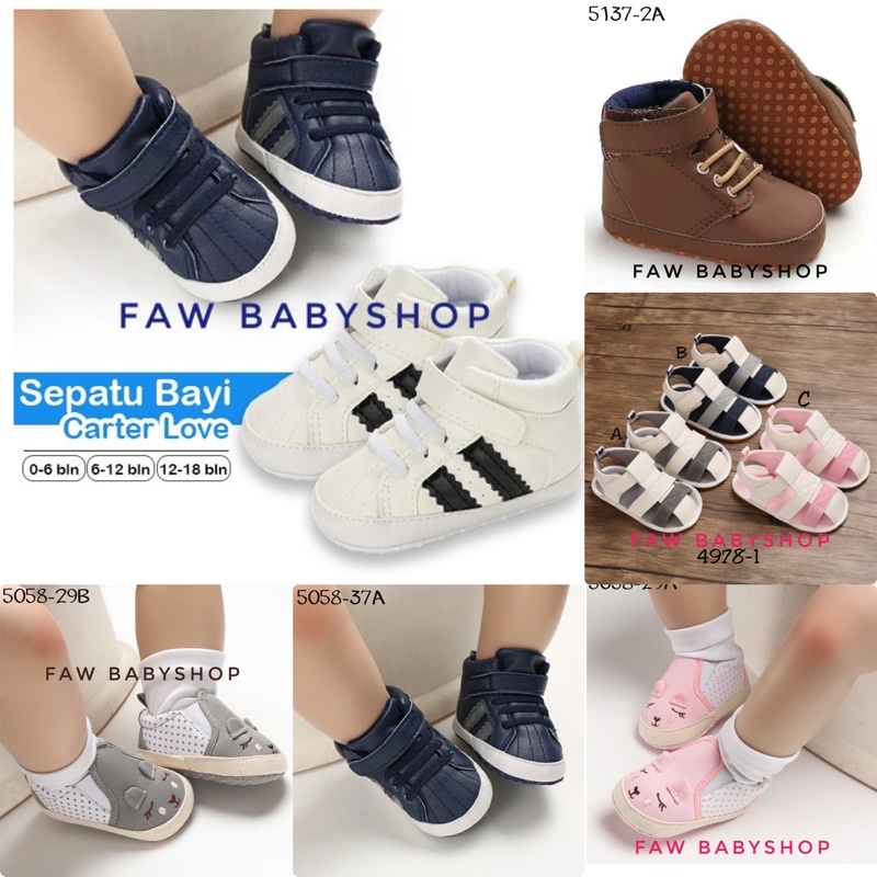 sepatu sneakers carter love prewalker bayi (0-12bulan) sepatu bayi prewalker / sendal sepatu bayi / sandal sepatu bayi / sendal prewalker bayi