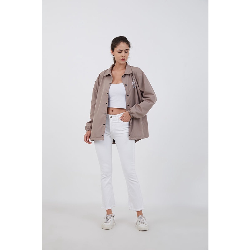 Berrybenka Street - Outer Jaket Wanita Coach Tokyo City Khaki-4