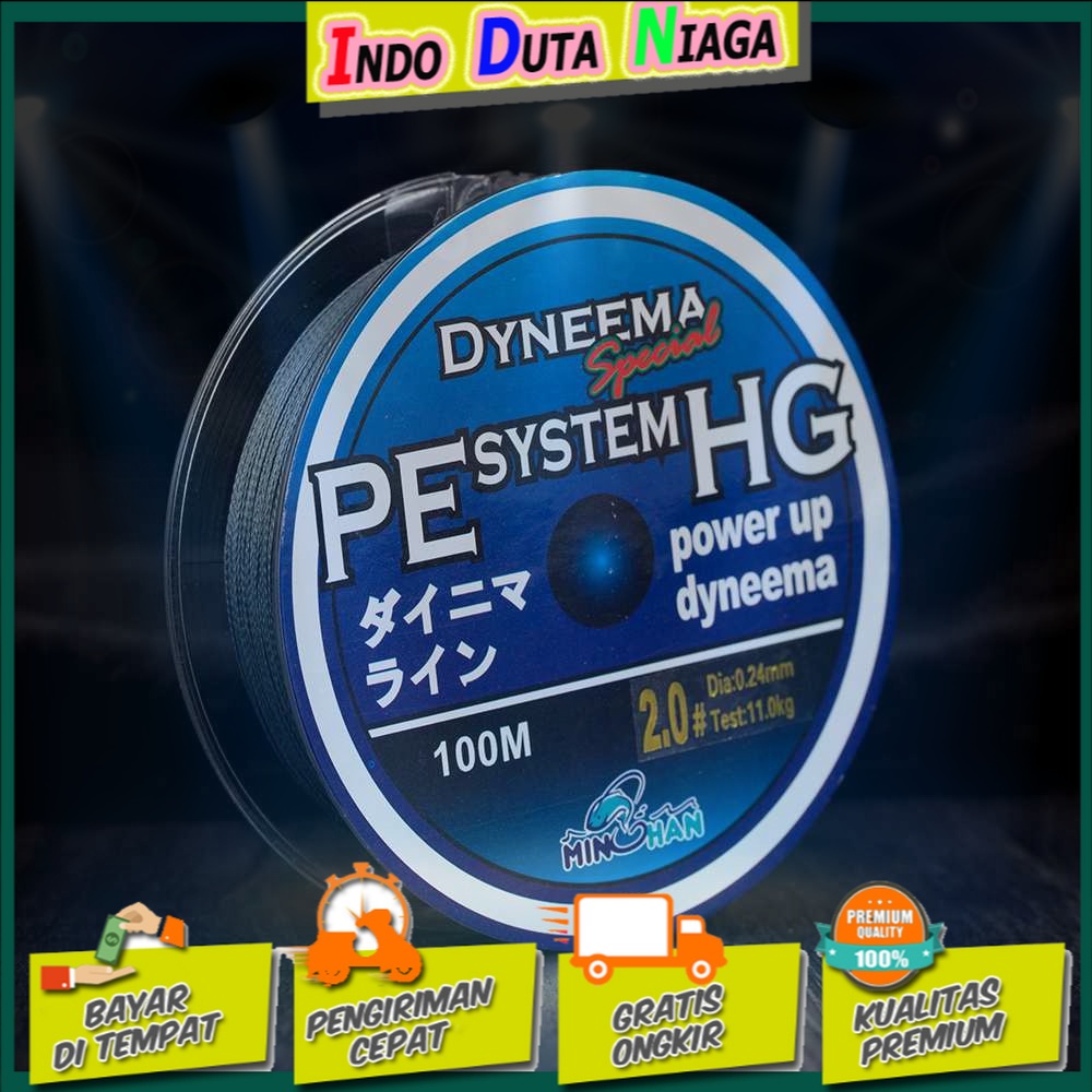 DYNEEMA Senar Benang Tali Pancing Power Up Braid Line 100 Meter - FM10