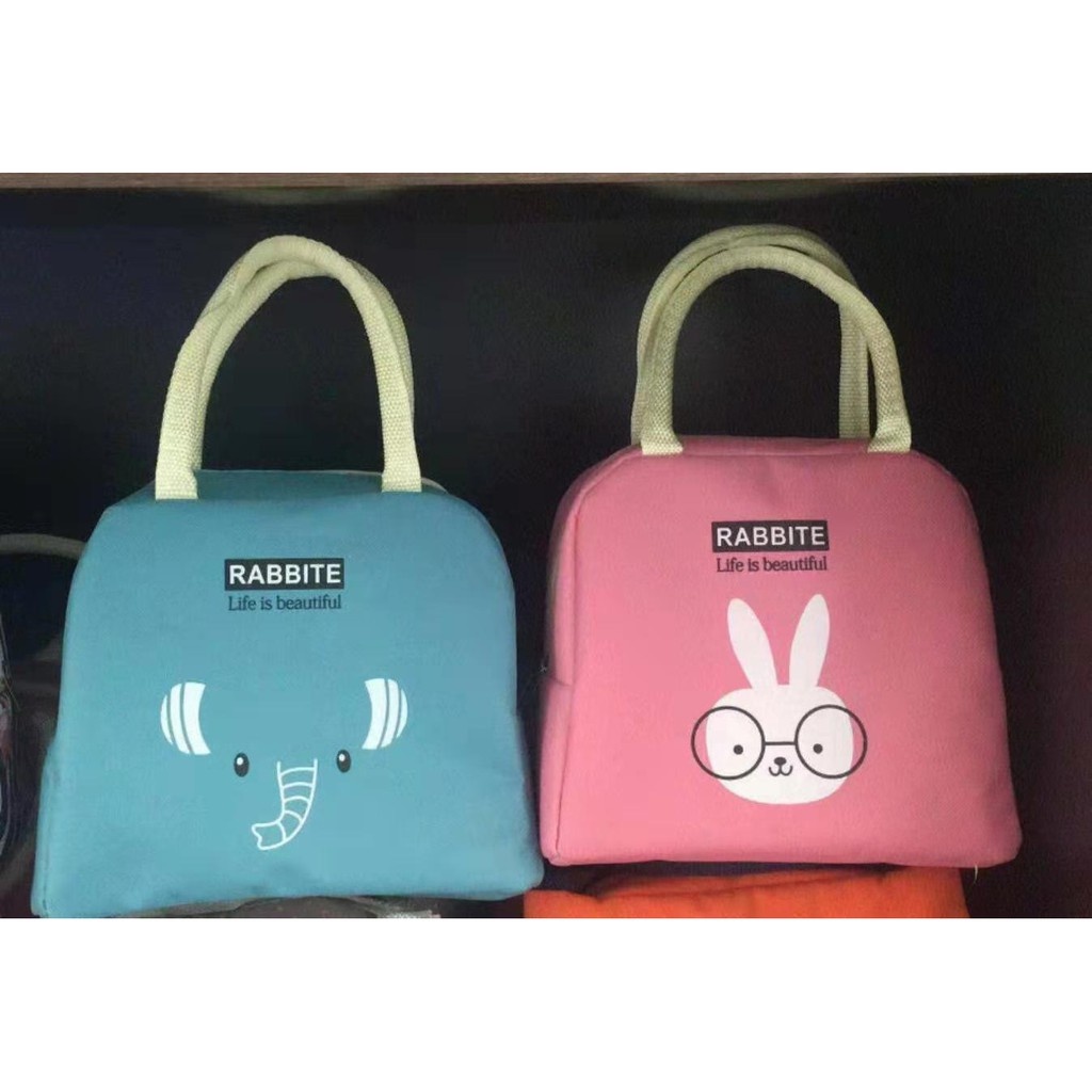 Tas Bekal Karakter/Iconic Insulated Lunch Bag Cooler WAJAH KARTUN -Tas Bekal Makan -KT06