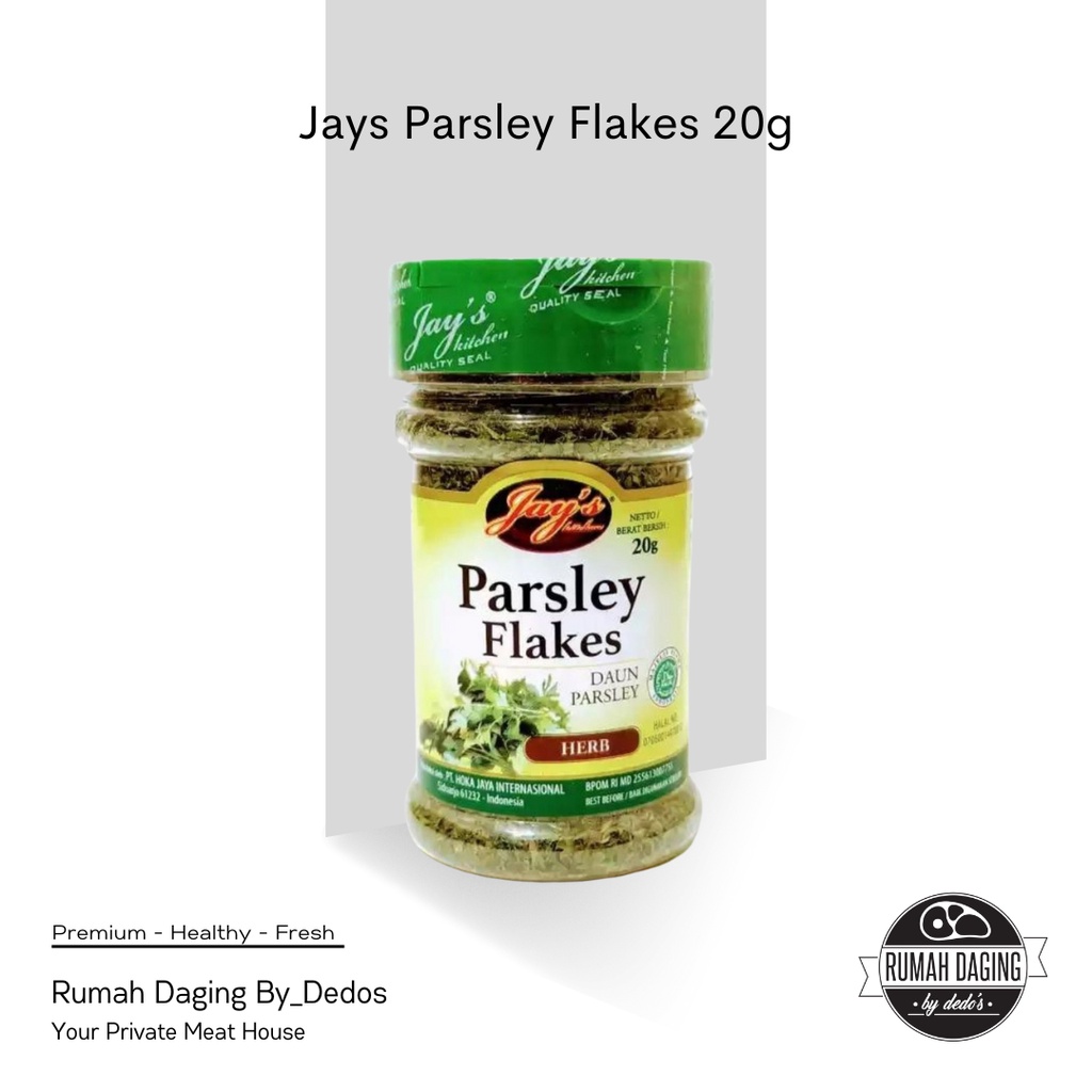 

JAYS PARSLEY FLAKES 20g | HERBS BUMBU DAGING SAUS DRESSING REMPAH