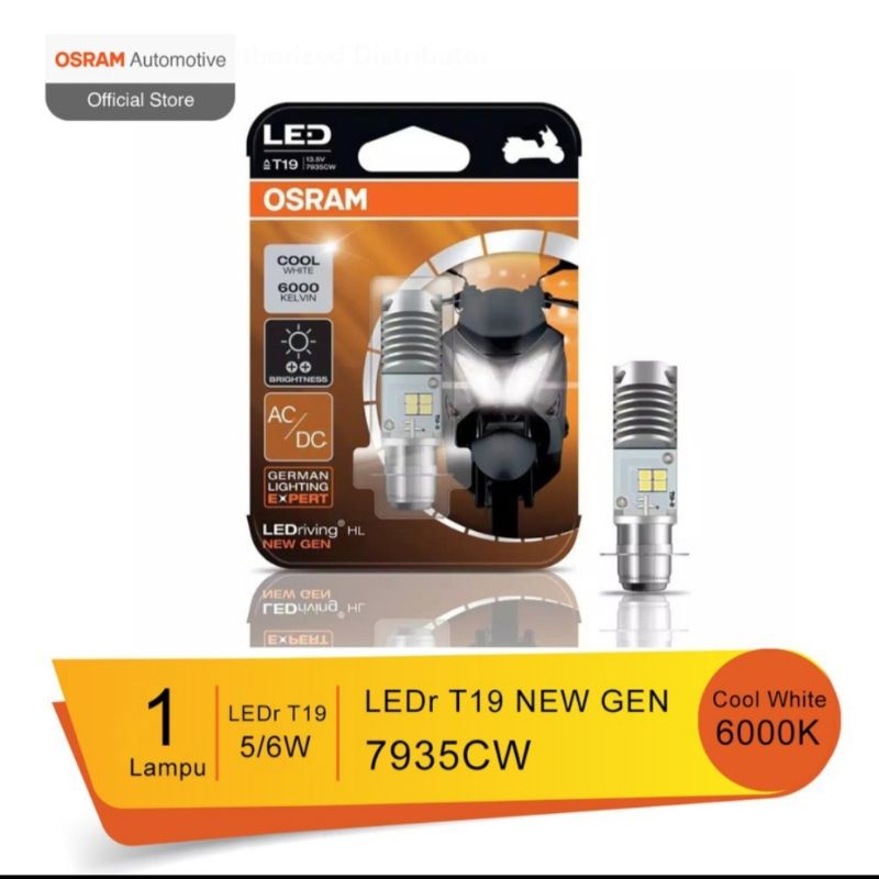 Lampu Motor LED OSRAM Putih 6000K T19 H6 M5 K1 New Gen