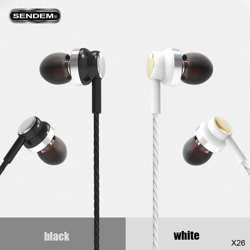 Earphone SENDEM X26 In-ear Earphone Headset Microphone With Extra Bass