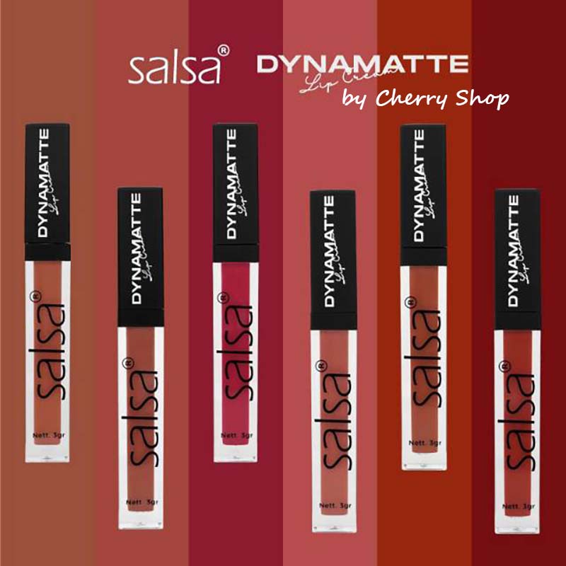 [12 WARNA] [TRANSPROOF] [BPOM] Salsa Dynamatte Lip Cream 5GR