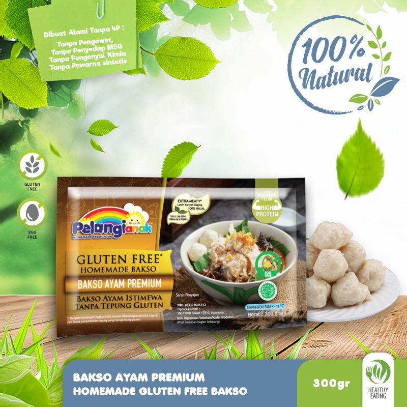 

BAKSO AYAM GLUTEN FREE NON MSG NON PENGAWET HALAL MUI PELANGI FOOD