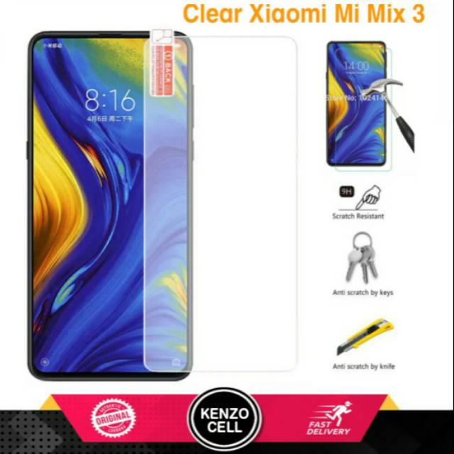 Tempered glass Xiaomi Mi Mix 3 Inti Layar - 5D 9D 3D 11D Anti Gores MiMix 3 Kaca Full Lem