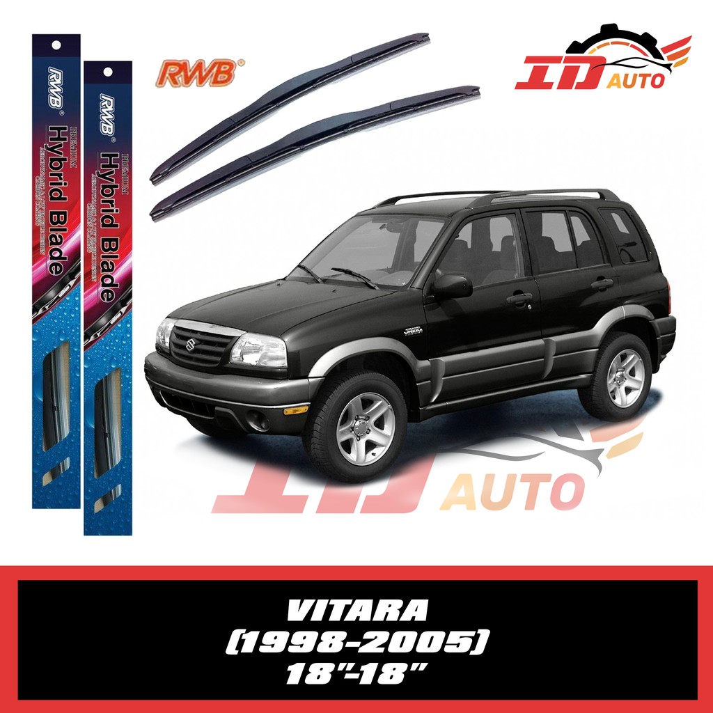 WIPER VITARA SET 1998-2005 UKURAN 18 DAN 18 MERK RWB