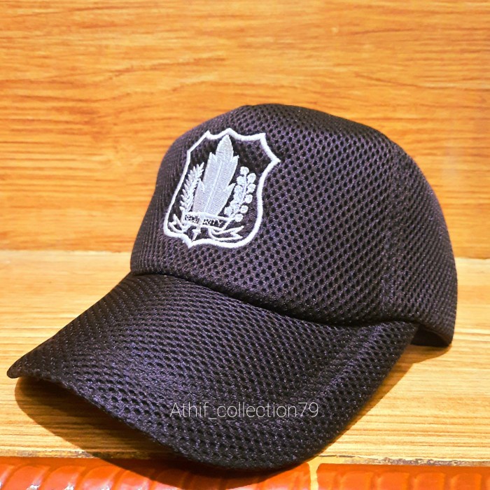 TERMURAH- Topi Jaring Satpam Security Coklat Terbaru Logo - Cokelat