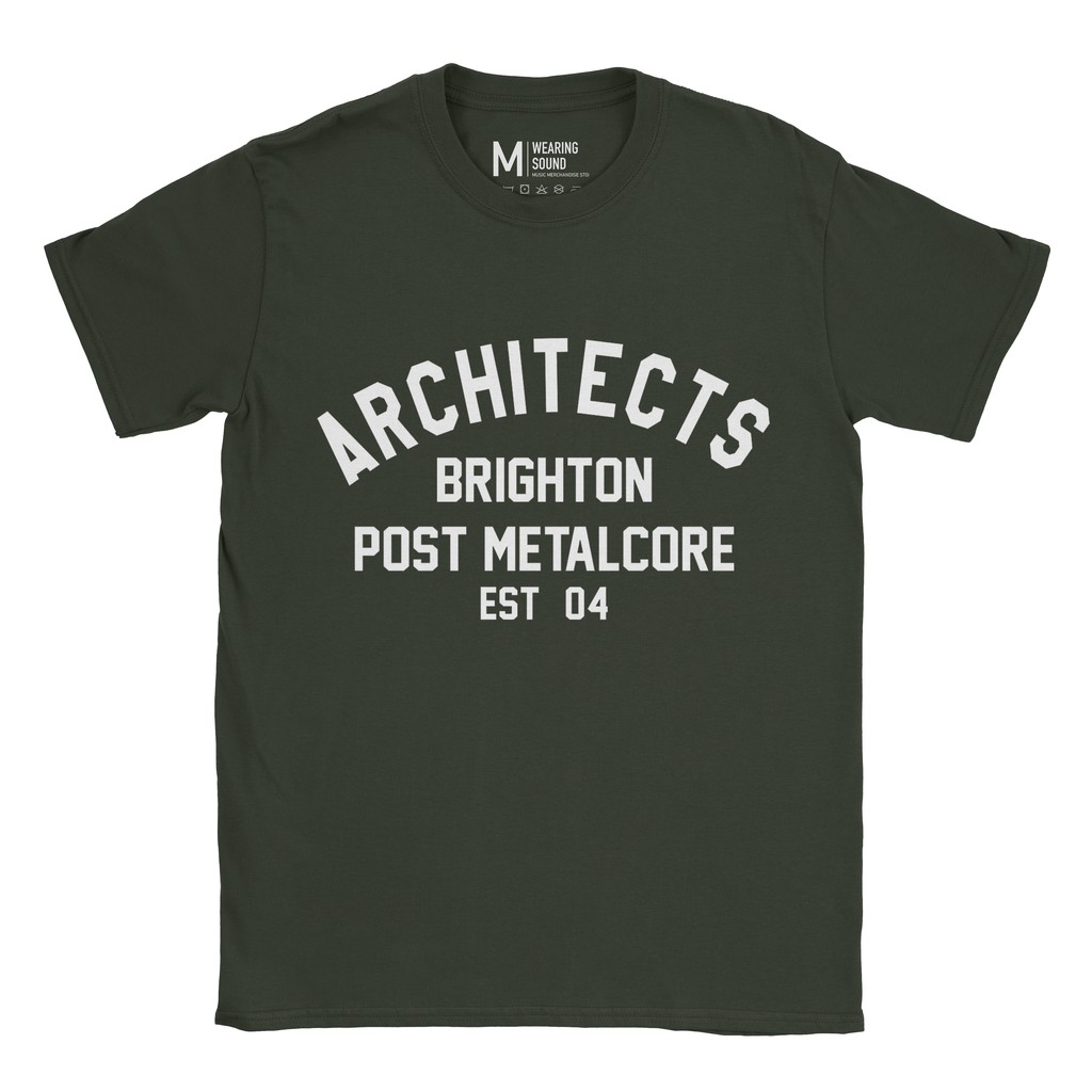 Baju Kaos Band Architects Metalcore Forest Green
