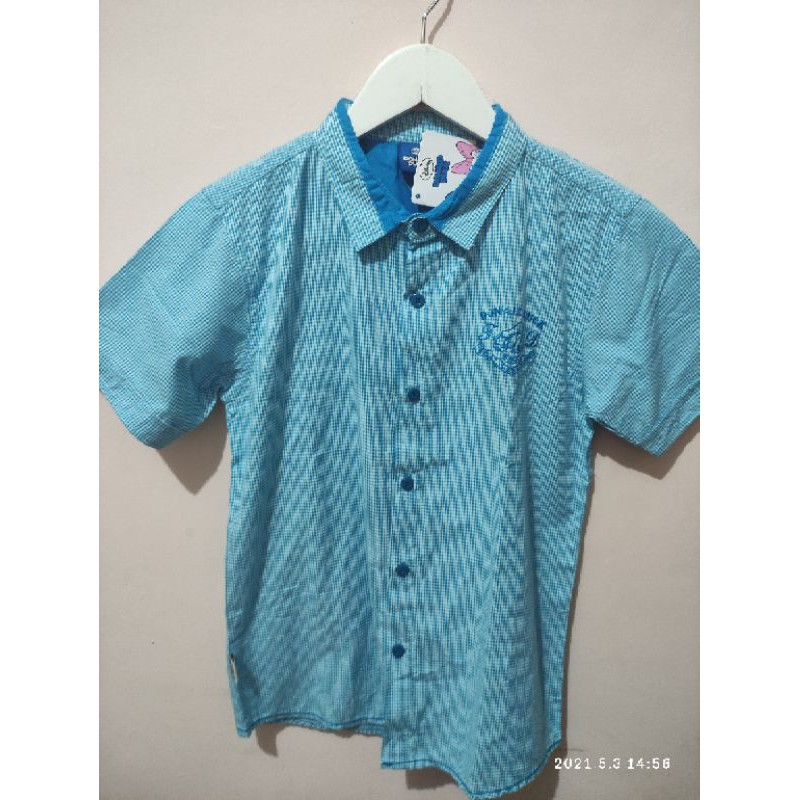 kemeja anak kotak biru Thats Donald