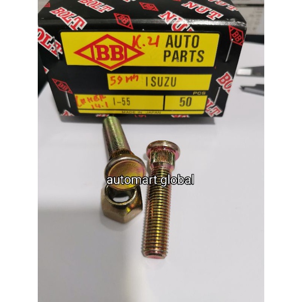 Baut roda isuzu panther 59mm kunci 21mm asli japan