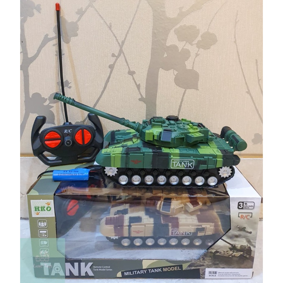 Mainan RC Tank / Remote Control Tank Tentara Military Battery Charge - SL-212A