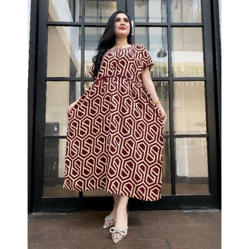 BAJU DRESS CIBY TERVIRAL TERBARU KEKINIAN SEKDRESS CIBI MOTIF CIKI TERLARIS BISA UNTUK BUSUI BAHAN RAYON HALUS ADEM  TIDAK NERWANG