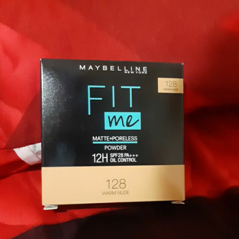 Bedak Padat Maybelline Fit Me matte + poreless powder 128 Warm Nude