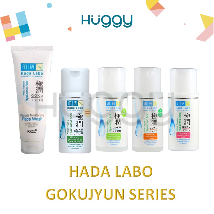 Hada Labo GOKUJYUN Series Lotion Face Wash Cleansing Oil