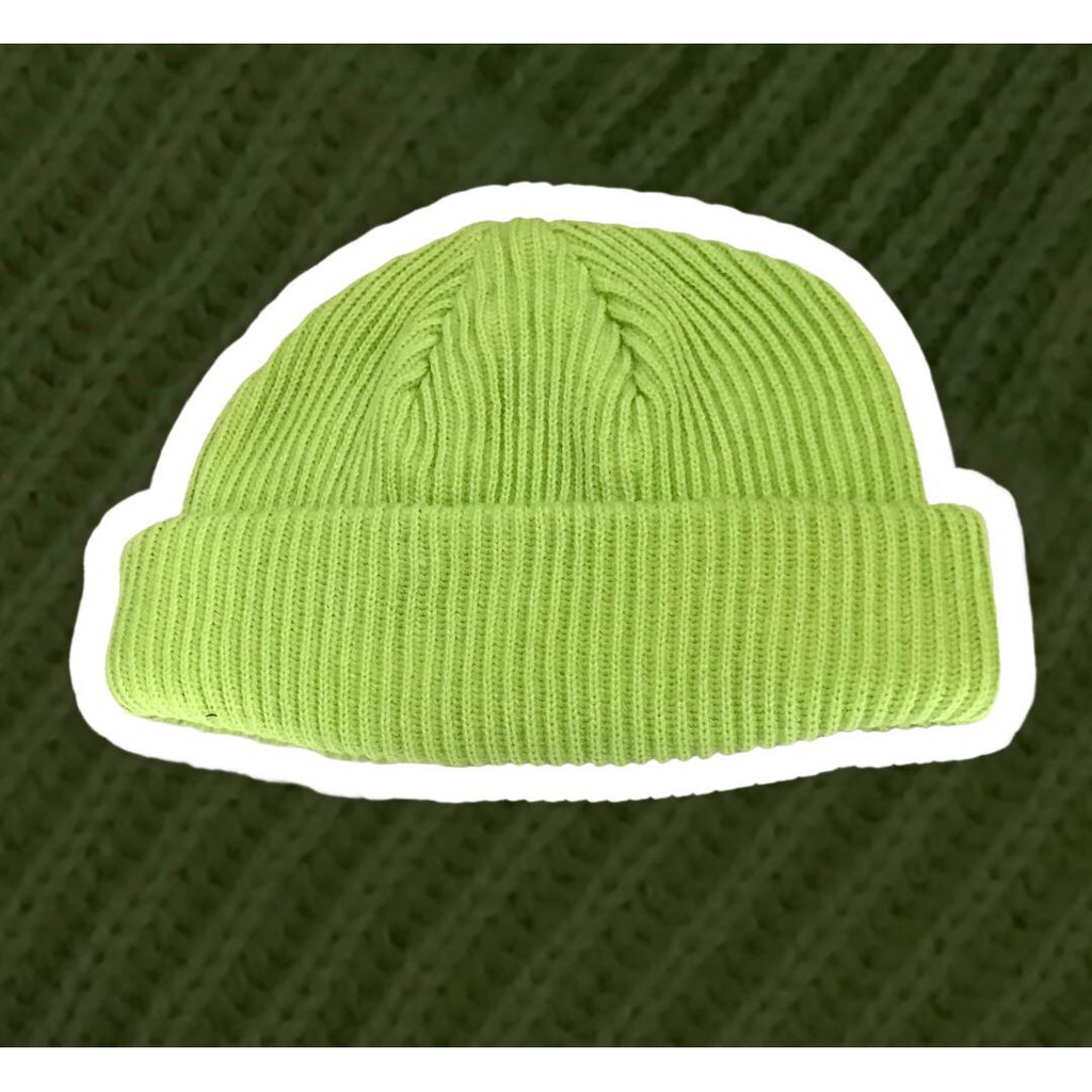 (COD) kupluk short beanie hat skate olivedrab.short beanie hat skate hijau muda.topi kupluk pendek