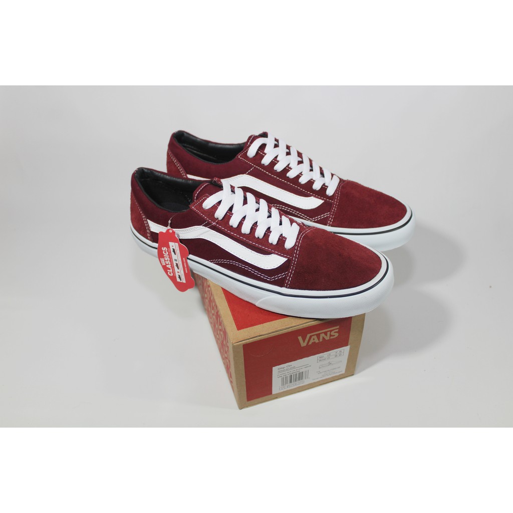 sepatu vans old skool merah maroon