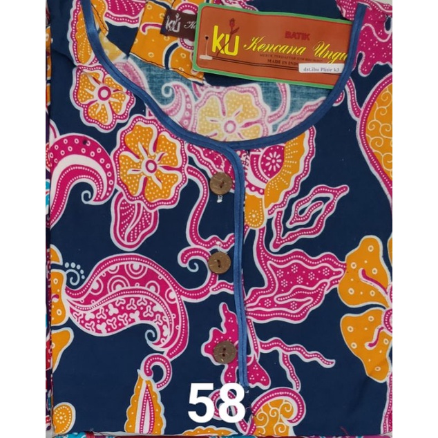 Daster Kencana Ungu Plisir K3 label coklat-58