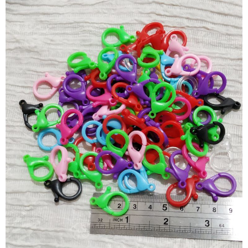Kait Udang Kokot Udang Warna warni Kait Udang Plastik Pengait Konektor Masker isi 10pcs