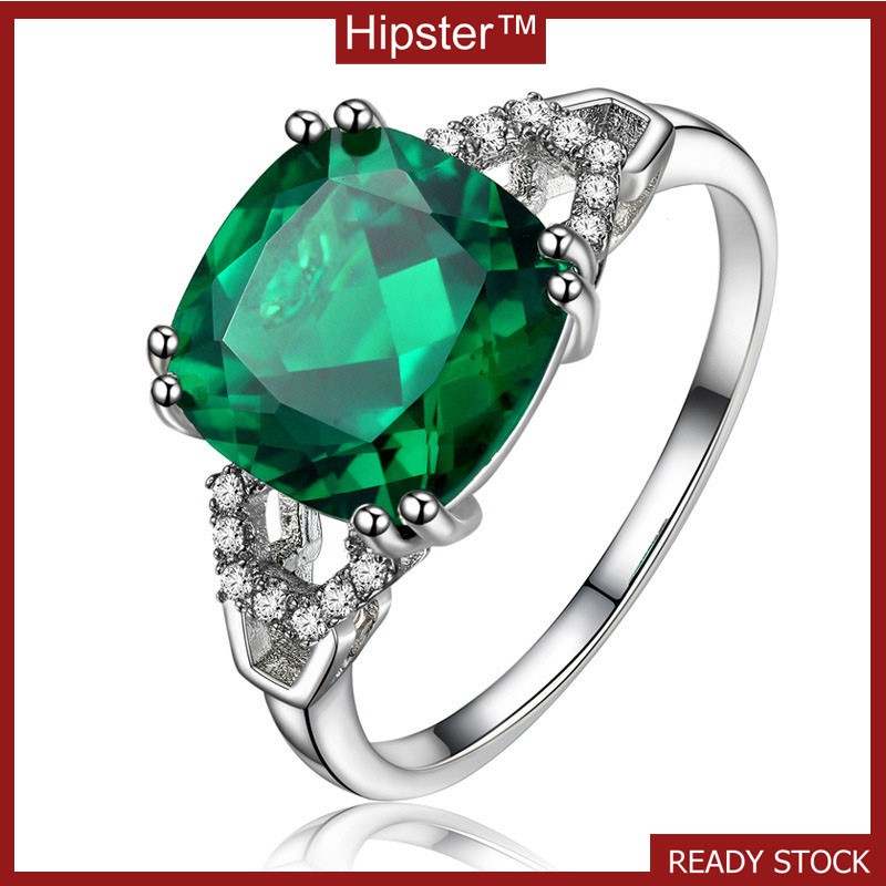 European and American New Hot Sale Trendy Best-Selling Inlaid Sapphire Adjustable Ring