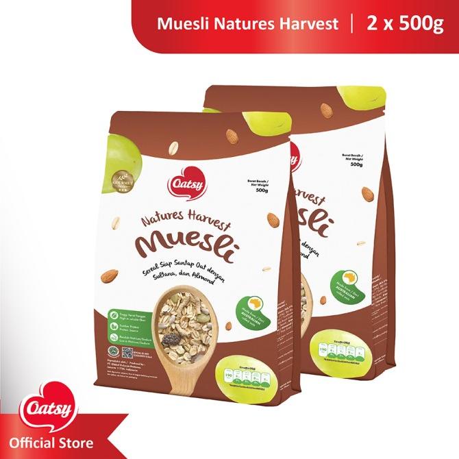 

Diskon OATSY Muesli Natures Harvest 500gr (Double Pack) Diskon
