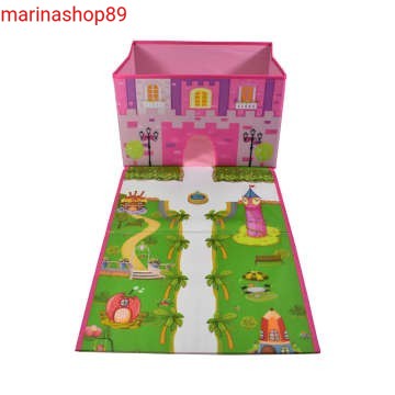 Krishome Kotak Penyimpanan Ottoman Kids Palace - Pink