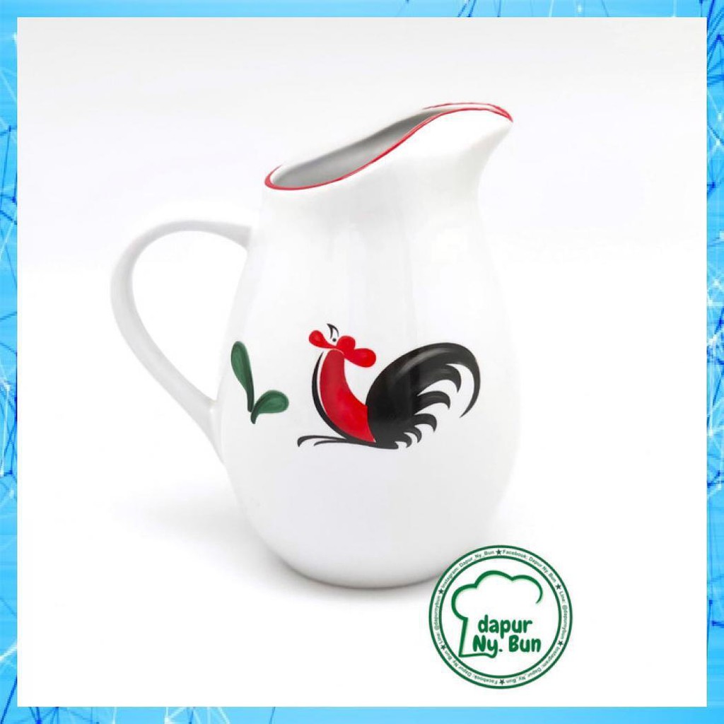 Water Jug Ayam Jago Seri 2 / Milk Jug / Juice Jug / Keramik Kopin