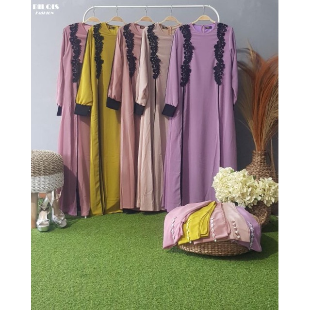 Dress Renda Set Pashmina BIlqis By Asopuroh / Dress premium babbydoll