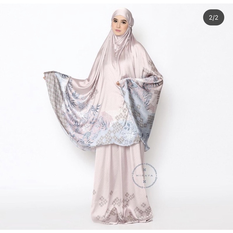 Miraya Mukena Shrub Pink - Mukena Silk (Preloved)