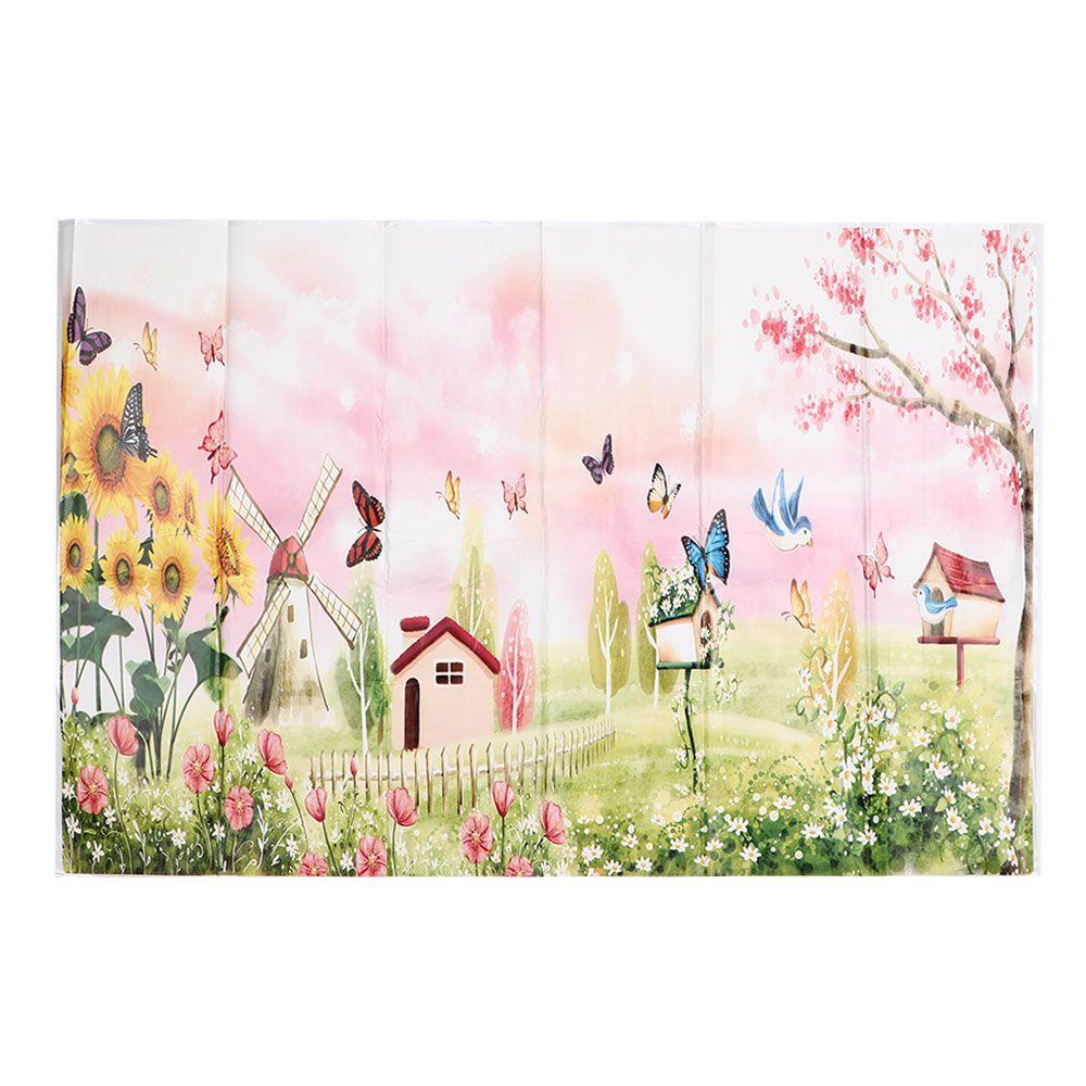 R-flower Wallpaper Cute Flame Retardant Tahan Suhu Tinggi Stiker Anti Minyak