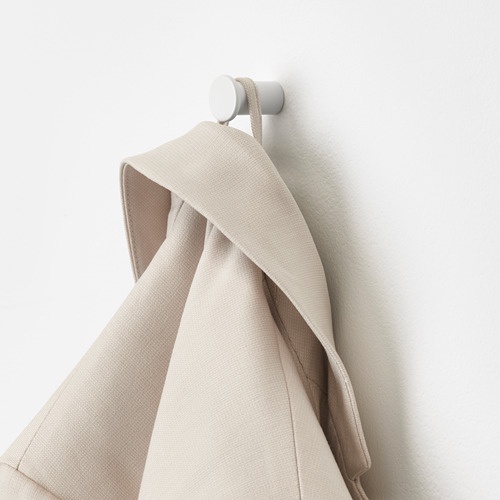 BANGBULA Pengait isi 2 pcs, hitam / putih