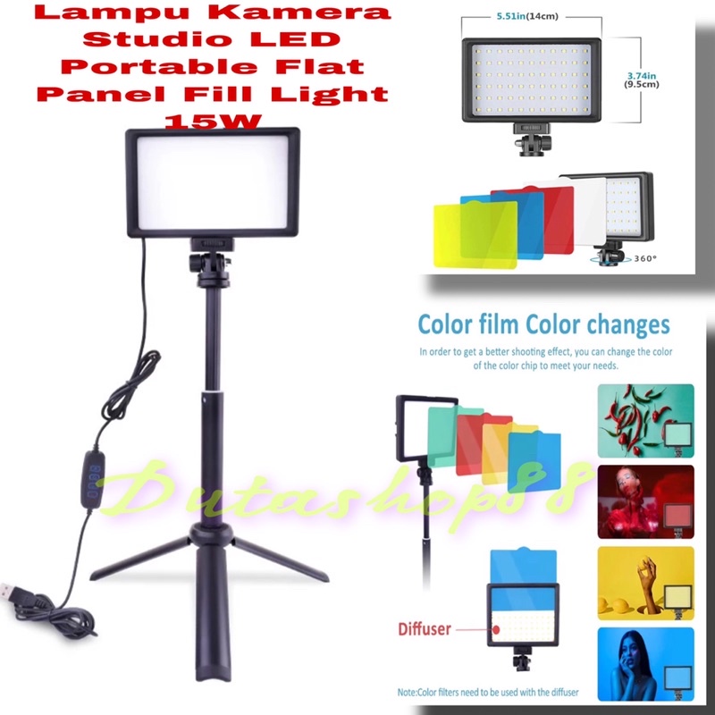 paket lampu video led 120 panel light kit