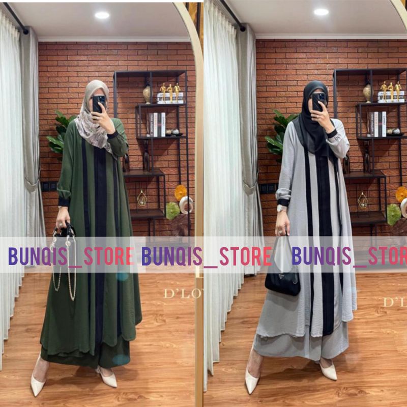 maharani set original 100 % d'lovera ( kulot + tunik )