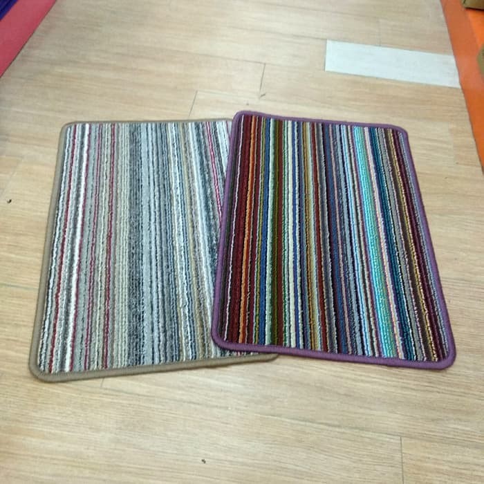 Keset Kaki Garis Pelangi Murah - Keset Dapur / Keset Kaki Kualitas Terbaik