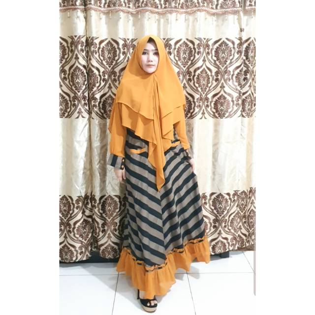 GAMIS ADIA SYAR'I BY SHABI-Q 1 SET KHIMAR