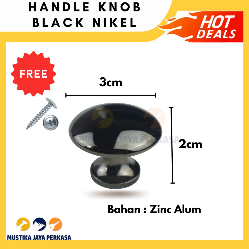 Handle Knob Handel Pegangan Tarikan Gagang Lemari Laci Besi Stainless