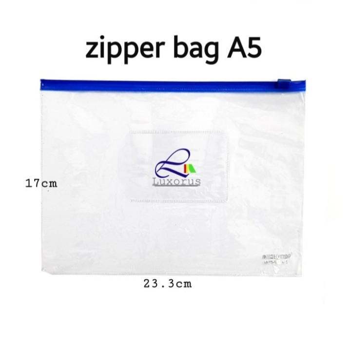 

Map Plastik Transparan Zipper Bag A5