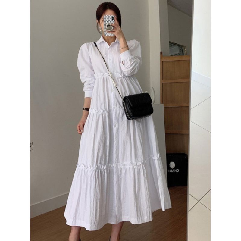 MDLV ~ 99370 LEWISIA BABYDOLL DRESS KOREA TERBARU LONG DRESS MAXI DRESS MUSLIM FASHION MUSLIM IMPORT