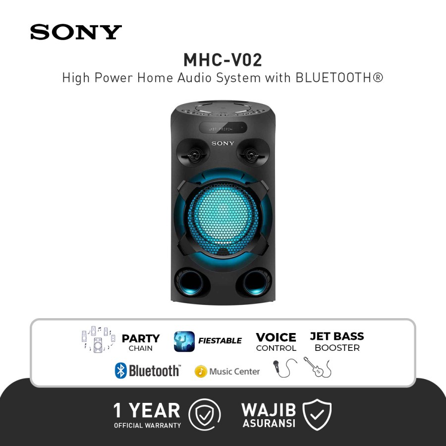 Sony Karaoke Bluetooth Speaker Hifi High Power Audio System MHC-V02