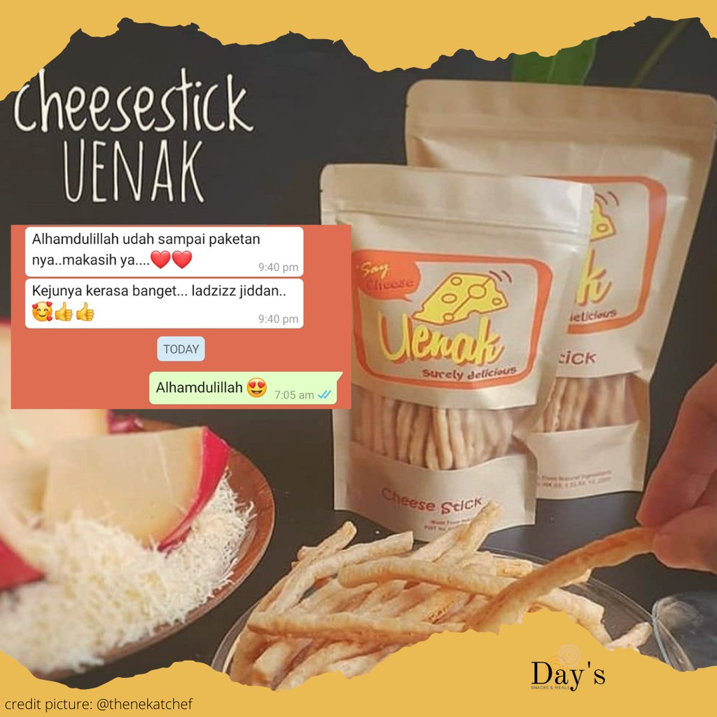 

CHEESE STICK UENAK Kemasan KECIL 130gr Non MSG Cemilan Home Made