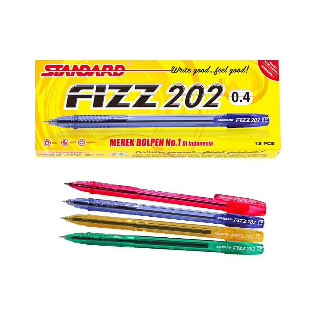 

Pulpen Standard - Fizz 202 0.4mm Isi 12pcs (Standardpen)