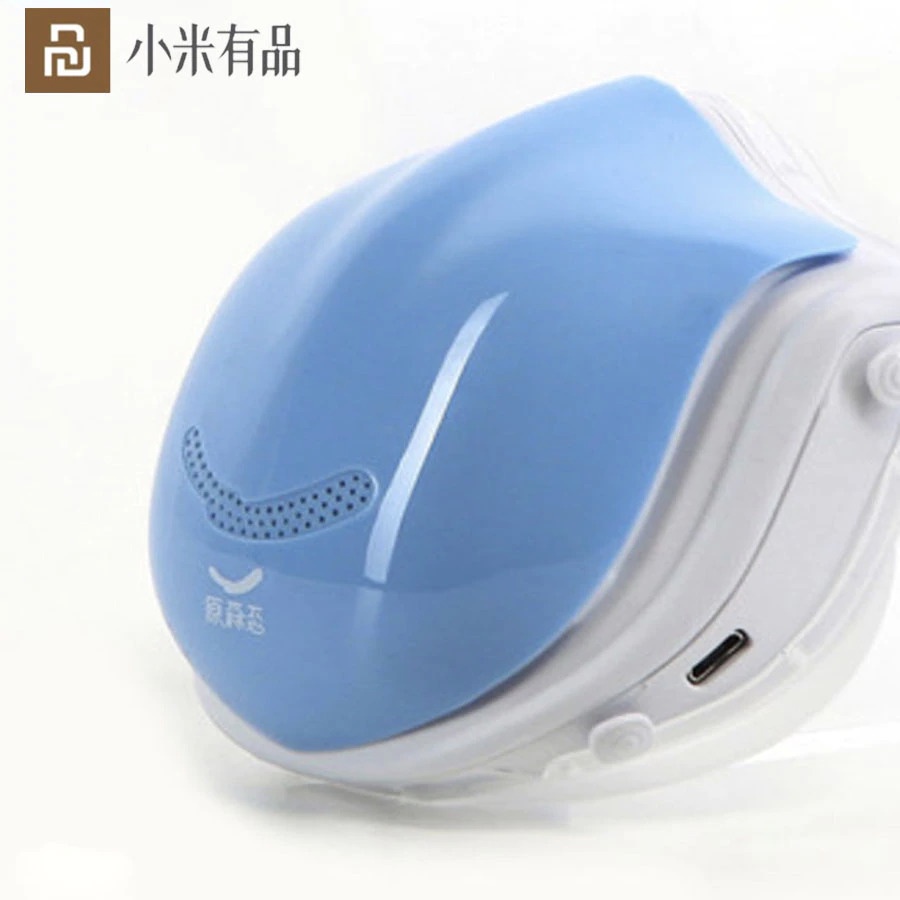 Xiaomi Masker Udara Electric Mask Respirator HEPA Filter USB Rechargeable - Q5 Pro - Blue