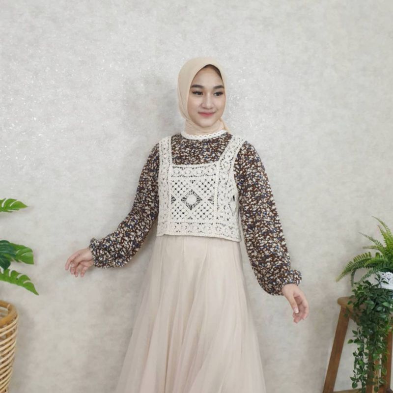 M FESYEN | MELLY VEST IMPORT TANKTOP ROMPI RAJUT KOREAN STYLE KEKINIAN | OOTD HIJAB | Fashion Hijab 