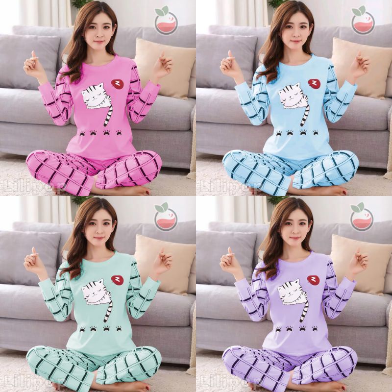 SUNCHERY COD BAJU TIDUR KEKINIAN PP ALL SIZE BAHAN KAOS/BAJU TIDUR PP TERJANGKAU/SLEEPWEAR-4