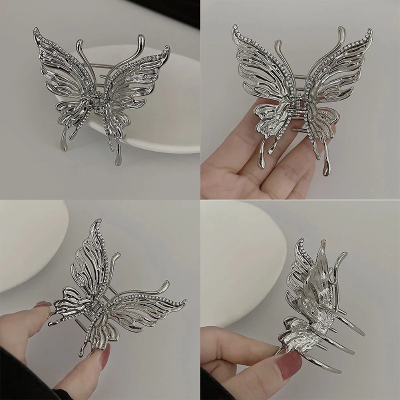 Jepit Rambut Bentuk Kupu-Kupu Bahan Metal Gaya Korea Untuk Wanita Butterfly