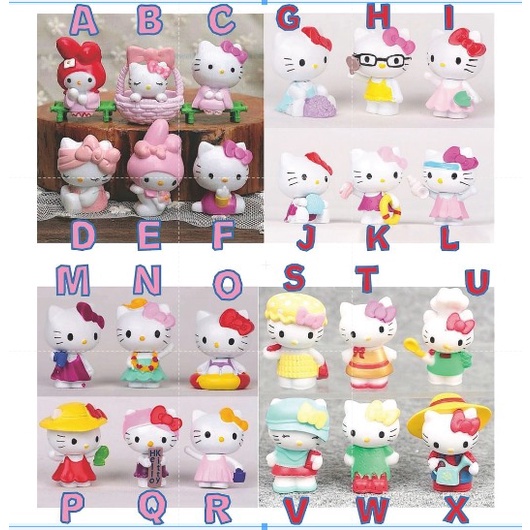 figurin boneka pajangan hello kitty mainan topper kue KT SAPI KT PENGANTIN
