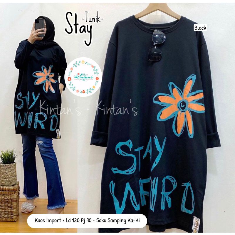 STAY TUNIK BY KINTANS / OVERSIZE WANITA MUSLIMAH / import ld jumbo