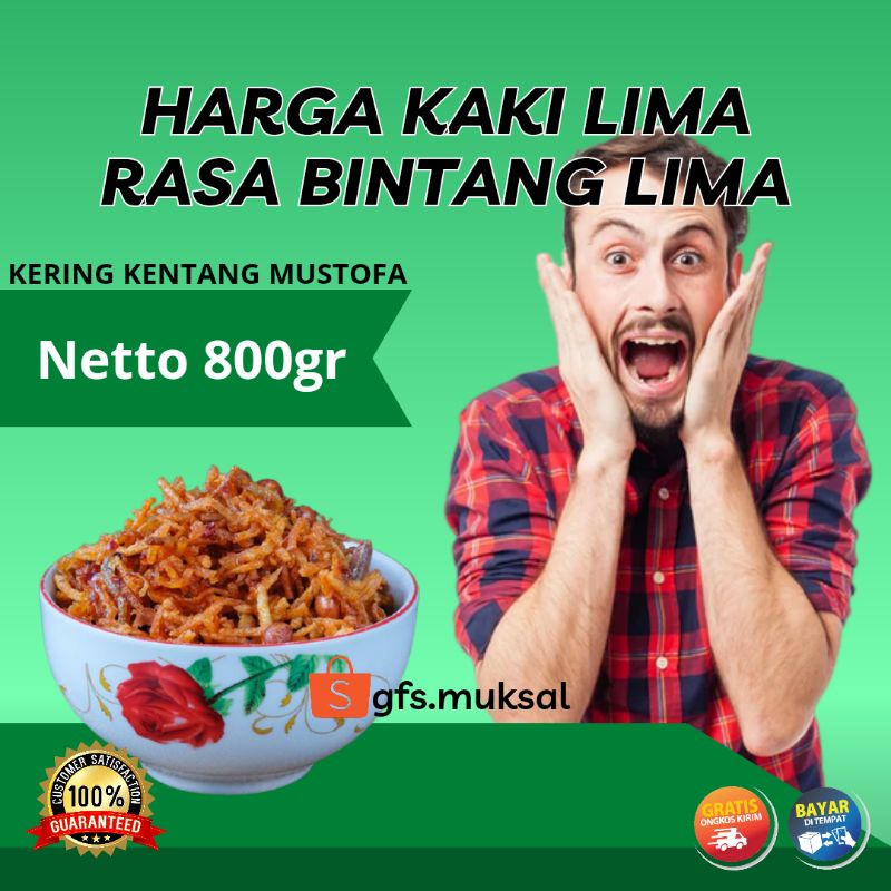 

Kentang Mustofa / Kering Kentang Isi 800gram Banyak Varian Original Kacang Teri Rasa Gurih Kriuk