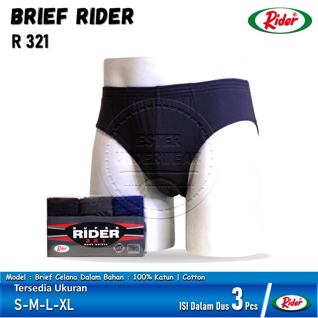 Celana Dalam Pria Rider Super R 321B Isi 3Pcs/Pack