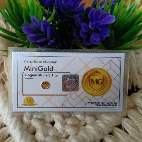 MINIGOLD 0,1 GRAM KOIN EMAS MURNI 24 KARAT